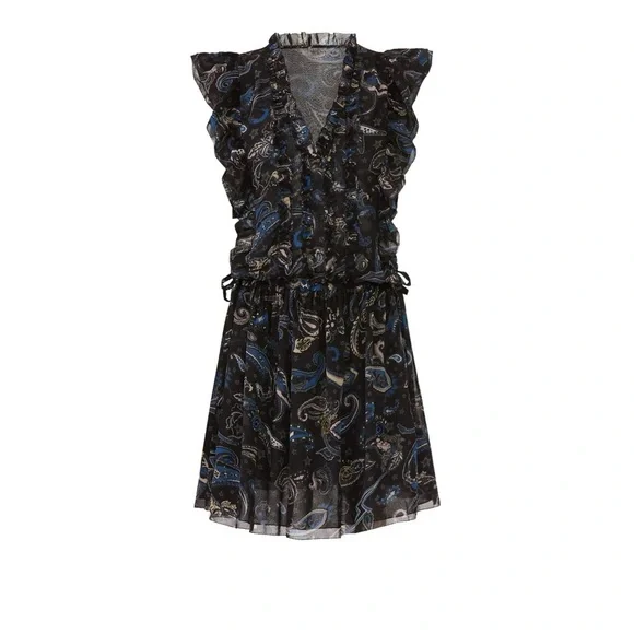 Zadig & Voltaire Rimana Paisley Mini Dress Sz S - Picture 10 of 10